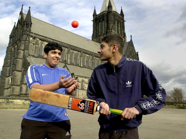 A group of youngsters were hoping to set up a new cricket club - Armley Lions - on ground next to St Bartholomew Church on Wesley Road in July 2001. Pictured, from left to right, are Suhail Iqbal and Jabber Ahmed.