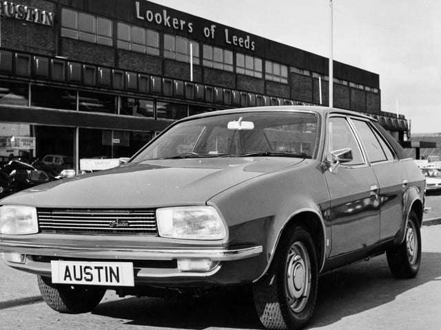 The new Austin Princess pictured outside the showrooms of Lookers of Leeds in March 1975.
