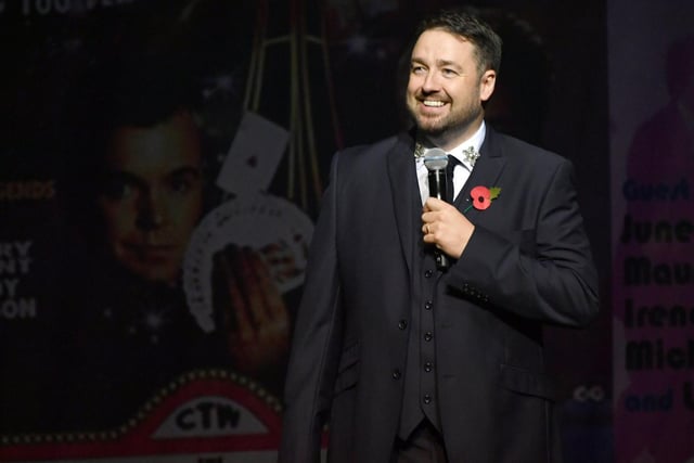 Jason Manford performs in Blackpool at the inaugural variety show