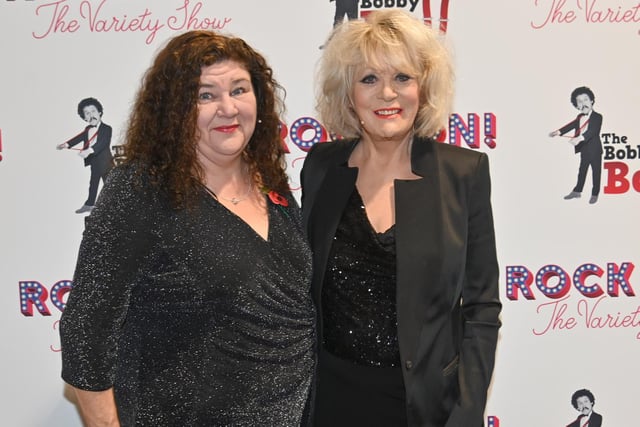 Actresses Cheryl Fergison and Sherrie Hewson in Blackpool at the Winter Gardens