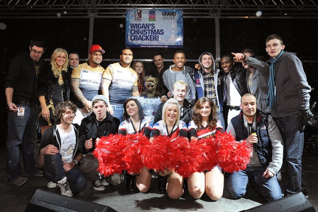 Wigan's Christmas Cracker town centre lights switch on 2011:  Special guests at the switch on