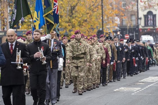 Remembrance Sunday, Wakefield parade.