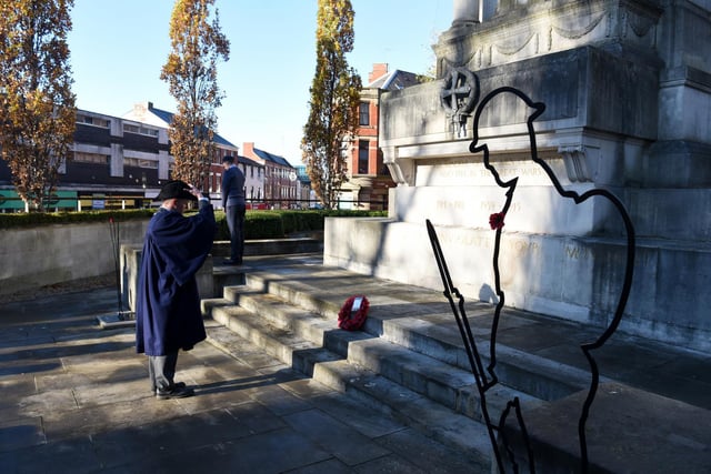 Remembrance Day service at Preston war memorial