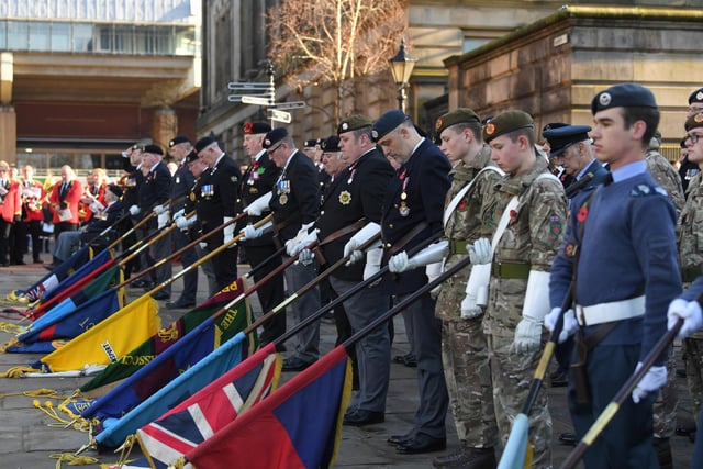 Remembrance Day service at Preston war memorial