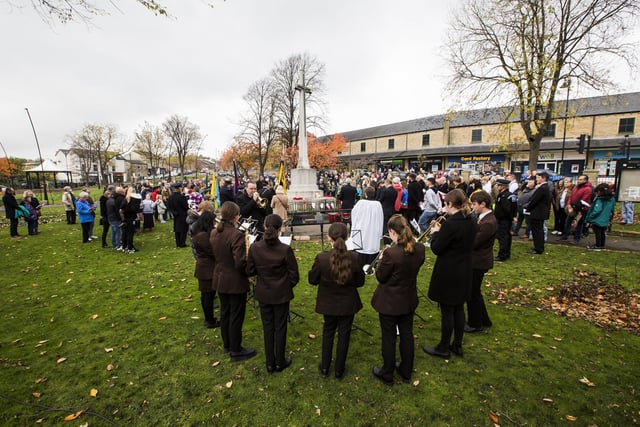 Remembrance Sunday service in Green Park, Heckmondwike
