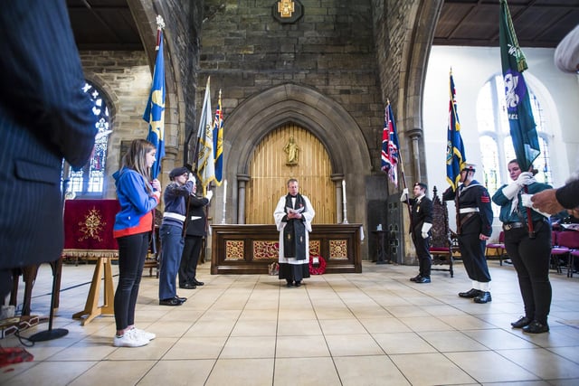 The Remembrance Sunday service at Dewsbury Minster