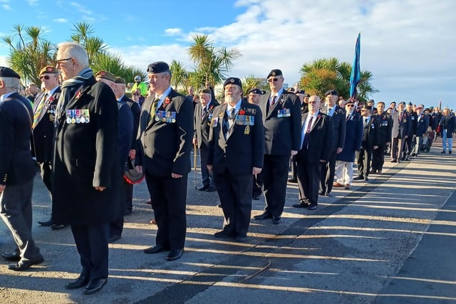 The Remembrance Day parade in Morecambe on Sunday. Picture by Patricia Williams.