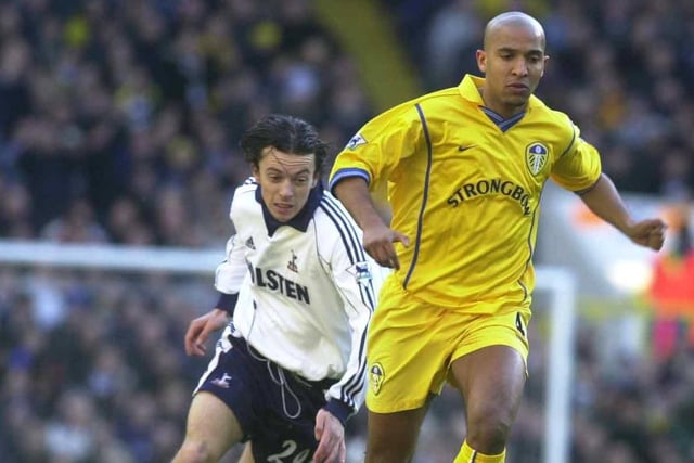 Olivier Dacourt is chased down by Tottenham Hotspur's Simon Davies.