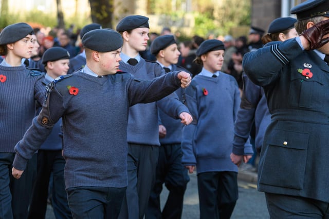 Cadets march past