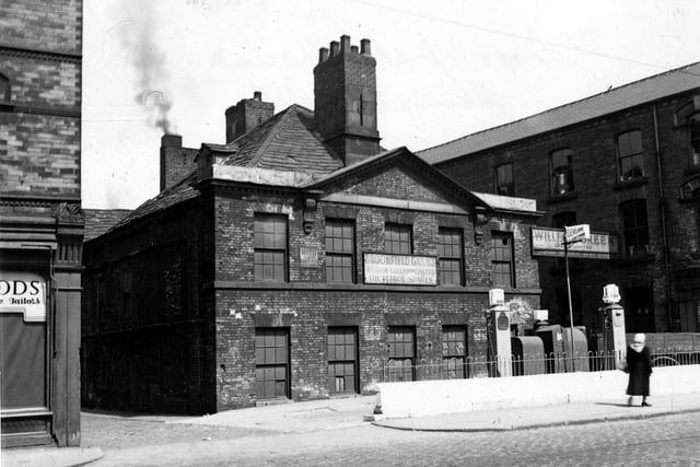 June 1949 and pictured is Brookfield Garage at 171 Hunslet Road owned by William Green. The corner of Greenwood's clothiers, at 165-167 Hunslet Road is on the left.