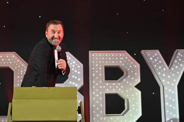 Comedian Lee Mack on stage at the Empress Ballroom Pictures Darren Nelson
