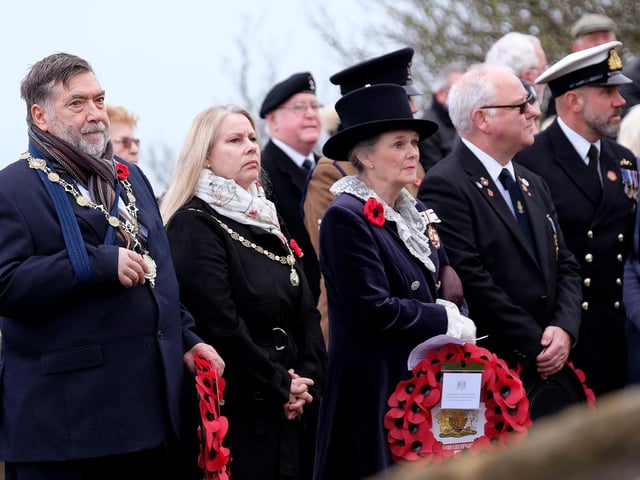 Mayor Eric Broadbent (left) was among those who attended