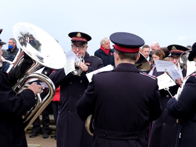 Music was provided by the Salvation Army Band