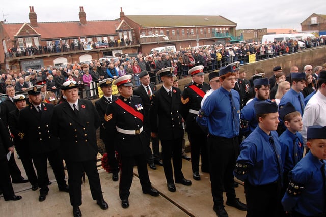 A large crowd gathered at the Lifeboat House