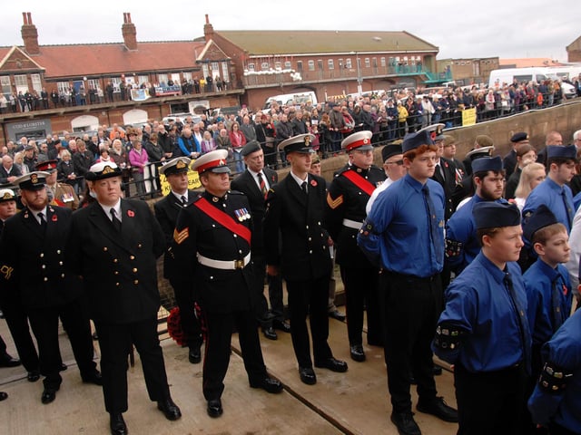 A large crowd gathered at the Lifeboat House