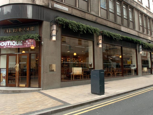Our first stop on Greek Street is All Bar One, a bustling chain bar serving beer, cocktails, wine and sharing plates to an after-work crowd. It serves bottomless brunch every day until 4.30pm - treat yourself to mouth-watering brunch dishes and unlimited Prosecco, Mimosas, or Bloody Marys over your 90-minute sitting.