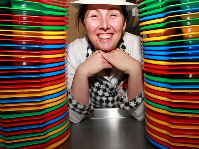 Kath Breckon wins Chef of the Year at East Whitby School.