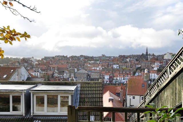 A stunning vista of Whitby buildings can be enjoyed from Linskill House.