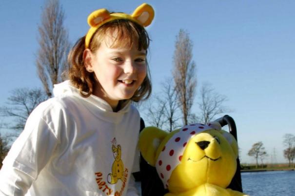 Sophie Weaver walked around the Pontefract Lake to raise money for Children in Need in 2004.