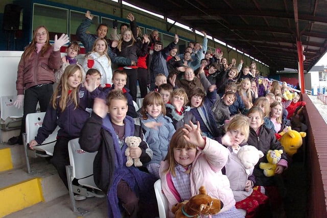 Four Wakefield schools sang for Children In Need at Belle Vue stadium in 2006.