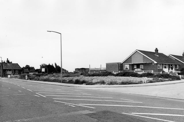 Britannia Road by the junction with America Moor Lane, on the right, pictured in June 1983.
