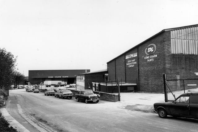March 1982 and pictured is Wide Lane premises of Silver Paint and Lacquer Co. Ltd., (SPL), paint manufacturers, makers of Home Charm Paints. The company was founded in Leeds in 1947 by Leslie Silver. In 1963 it moved its main site to larger premises at Batley but retained the site in Morley.