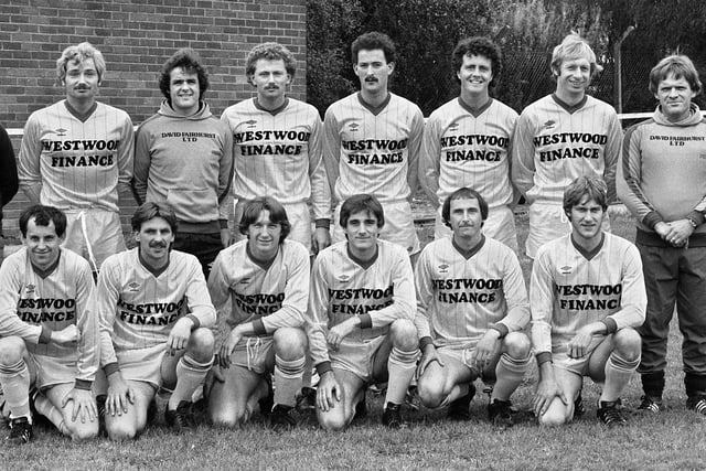 The Wigan Rovers football team in August 1982.