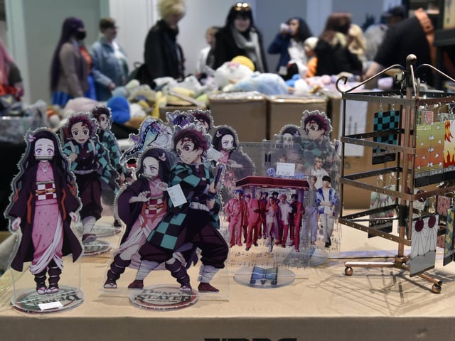 The exhibition showcased a wide range of anime and gaming merchandise, DVDs, manga and more