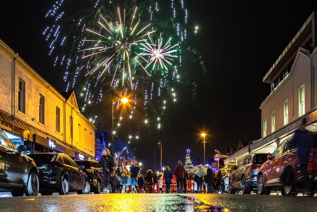 Fireworks light up the sky above Lytham during the Christmas Lights Switch-On event 
Pic credit: Gregg Wolstenholme