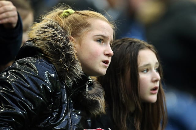 These two PNE fans follow the action at Deepdale