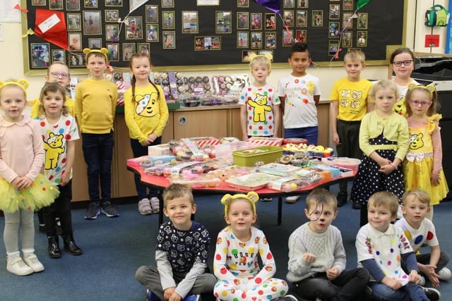 Children dressed in their Pudsey finest on the day.