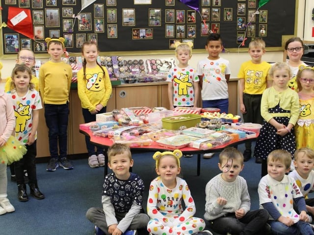 Children dressed in their Pudsey finest on the day.
