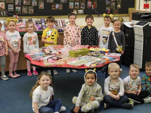 Lots of smiling faces while raising funds.
