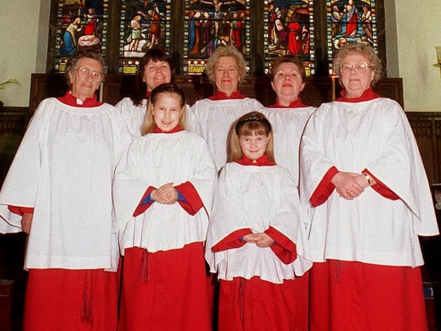 The choir at St Mary's Beeston pictured in April 1996.