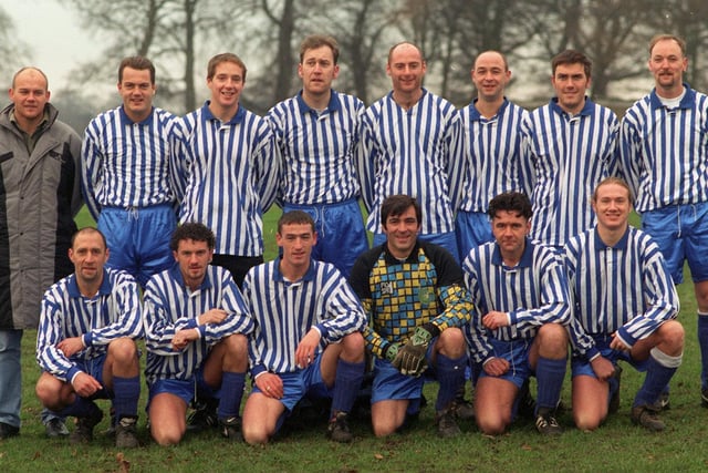 Beeston Hill Social of the Leeds Combination League pictured in January 1996. Back, from left, are Mark Preer, Andy Brown, Ian Dawson, Ian Falconer, Bob Render, Cliff Hunter, Shaun Ward and Val Hudson.Front, from left, Mark Hudson, Steve Hainsworth, Jacob Conlon, Paddy Brennan, Dave Hallas and Dave Dickenson.