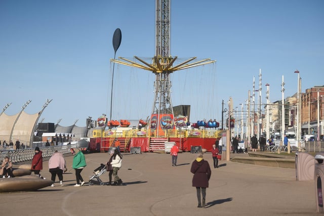 The 260-foot white knuckle Star Flyer is now at the Tower Festival Headland, after being dismantled because of concerns it was too big for its original site in St John's Square.