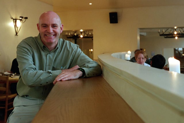 Iain Scott at the new Metz Bar on New York Street pictured in May 1999.