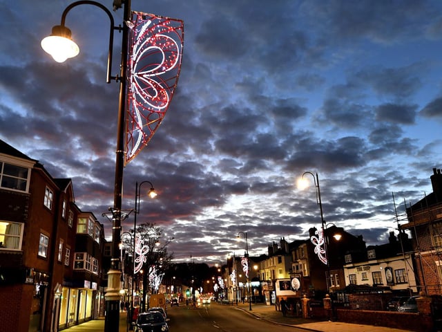 All lit up as Falsgrave gets Christmas lights for the first time