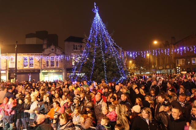 Christmas light switch on at Thornton Square, Brighouse back in 2010.
