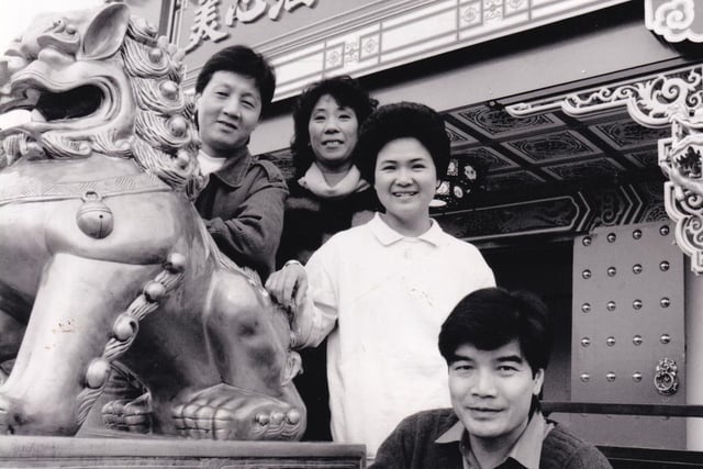Maxi's restaurant on Bingley Street was a favouriter among a generation of diners. Pictured in November 1989 are staff members Eddie Leunq (manager), Rita Stubbs (director), Louise Au (mangeress) and Bob Chan (director).