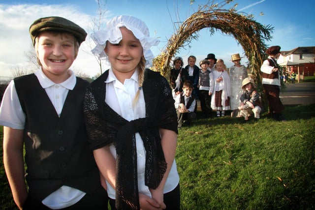 Pupils dress up for the Victorian fair at Stakesby School.
