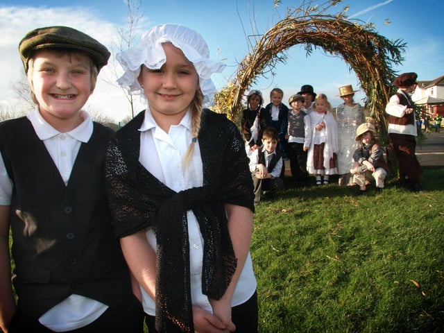 Pupils dress up for the Victorian fair at Stakesby School.