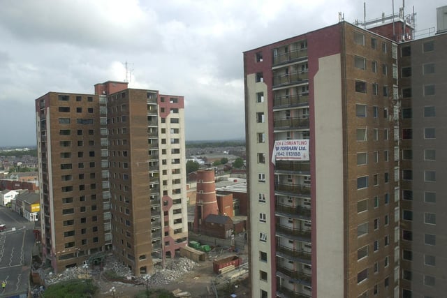 How the towers looked just prior to the demolition