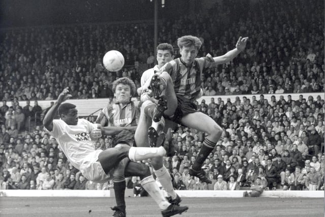 Chris Fairclough finds himself in the thick of the action.