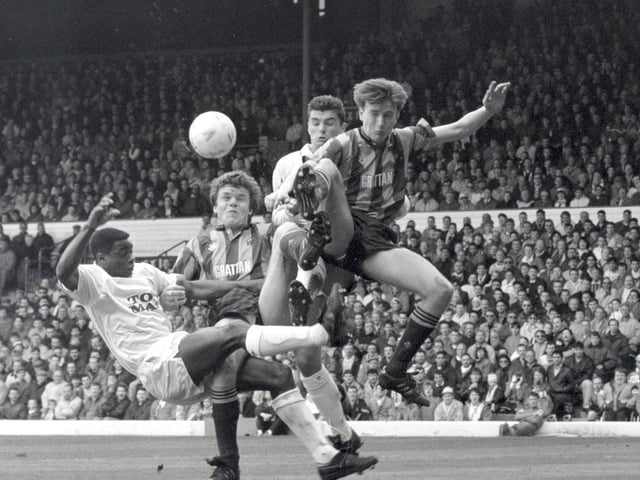 Chris Fairclough finds himself in the thick of the action.