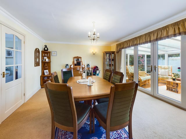The formal dining area that sides on to the conservatory.