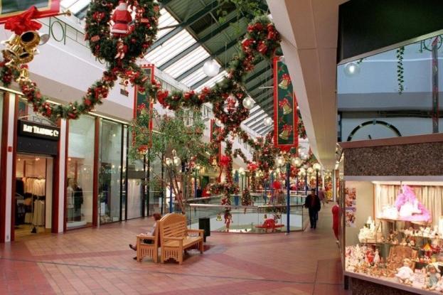 Christmas decorations adorned every surface of the centre.