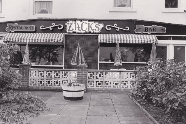 Zacks restaurant on Street Lane in May 1981. It was owned and run by chef John Moss.