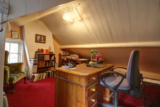 This triangular shaped room makes a wonderful study, but could equally be converted back to a bedroom.