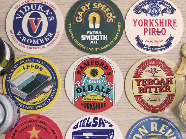 Perfect for matchdays in front of the telly, these unique beer mats celebrate some of Leeds' legendary players and managers from across the club's history.
Available to buy at www.bootandballprints.com/collections/beer-mats/products/leeds-beer-mats/